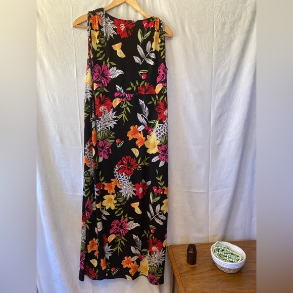 Christopher and Banks Size Large Tropical Cruise Vacation Beach Sundress Maxi - Picture 10 of 12